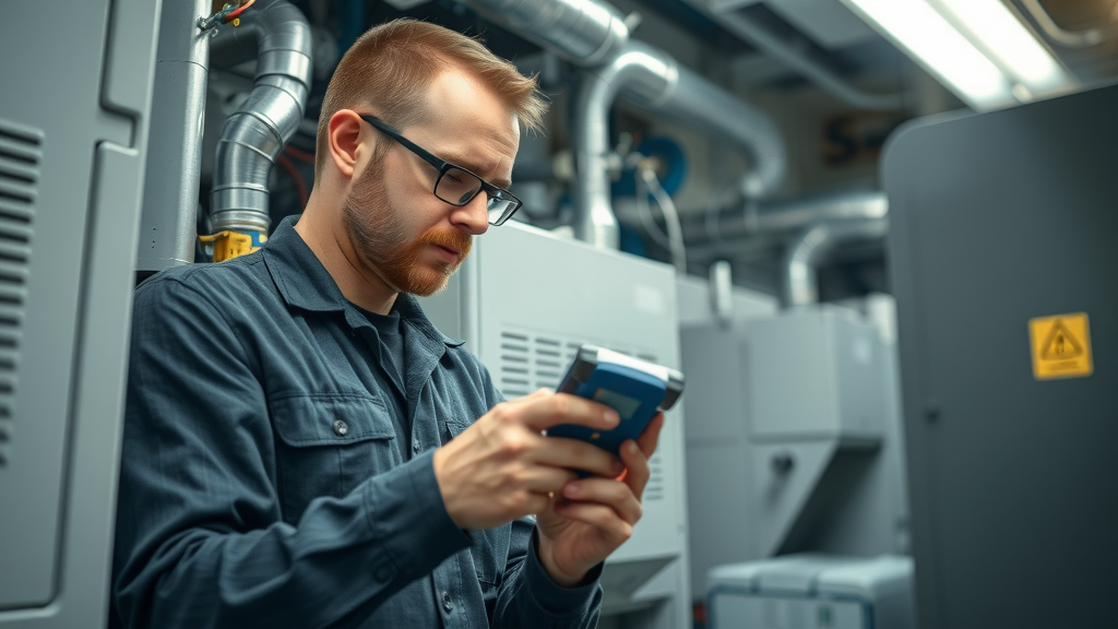 HVAC technician inspecting furnace pressure switch for home furnace inspection August 2025