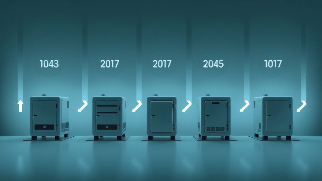 Timeline illustration showing average home furnace lifespan