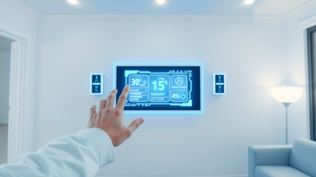 Smart home display showing heating control system for efficient furnace inspection and maintenance in 2025